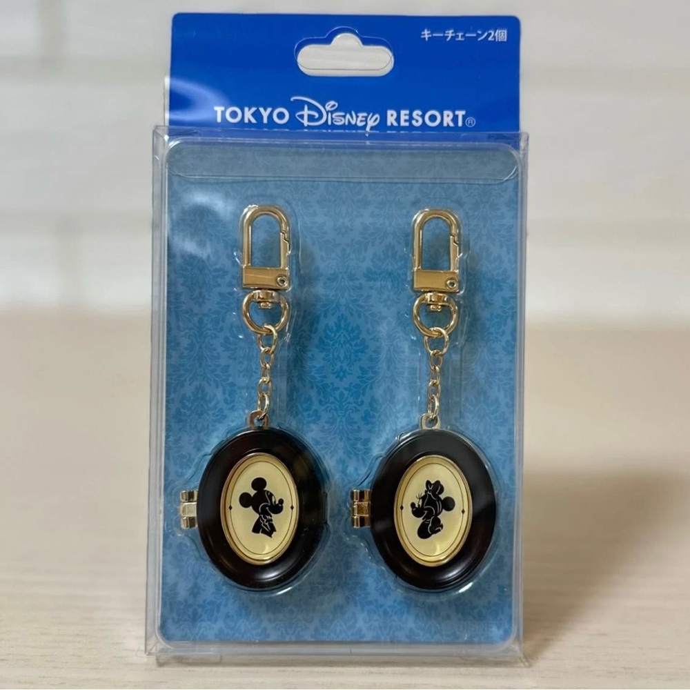 Tokyo Disney Resort Mickey Minnie Keychain Set 2pcs Silhouette Studio